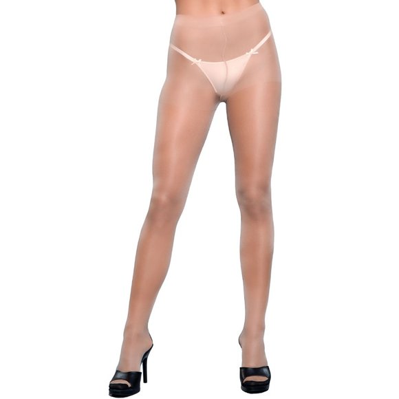 Cuban Heel Back Seam Pantyhose - Nude - Picture 2 of 5